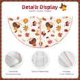 thumbnail image 3 of Rateoe Autumn Maple Leaf with Hedgehog Pattern Christmas Tree Skirt with Ties, Christmas Tree Decorations, Farmhouse Christmas Decor Xmas Holiday Decorations-48", 3 of 6