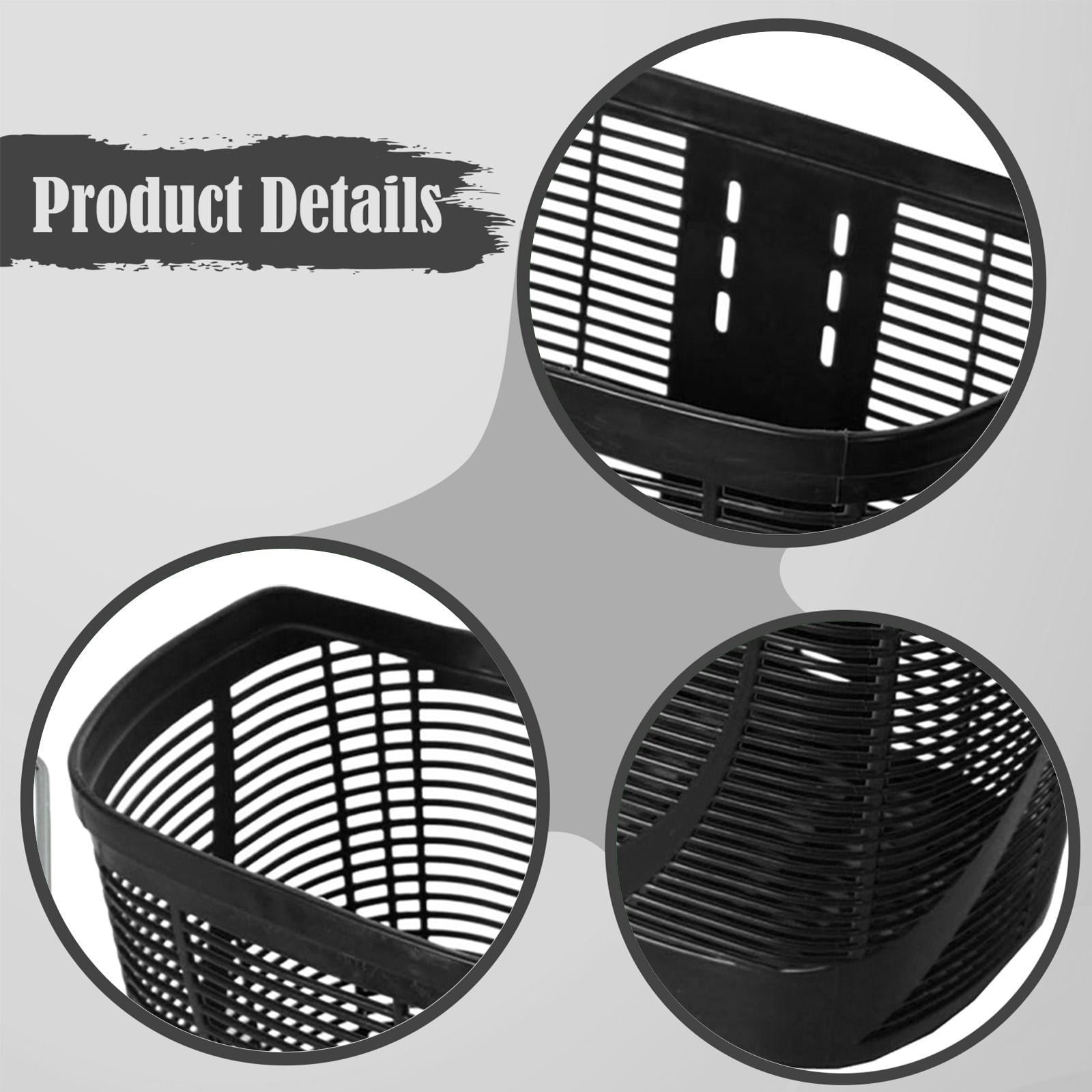 Luwecf Front Basket, Easy-to-mount Storage Basket for Travel, Shopping, Mountain Bikes Black