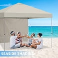 thumbnail image 4 of Jorohiker 10x10 Canopy Tent Sidewalls Pop Up Canopy Outdoor Shade Canopy, Outdoor Canopies Instant Canopy Sunwall, 1 Pack Straight Leg Canopy SideWall Only, Cream, 4 of 7