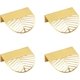 thumbnail image 1 of 4 piezas Pomo de puerta Tiradores de gabinete dorado Tiradores de gabinete en forma de hoja Gabinete en forma de hoja Manijas de latón dorado Tiradores de muebles Armarios Tirador de cocina Tirador Kn Kuyhfg Bienvenido a Kuyhfg, 1 of 5