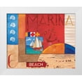 thumbnail image 3 of Paul Brent 24x20 White Modern Wood Framed Wall Art Titled - Portofino Collage II, 3 of 5