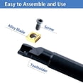 thumbnail image 4 of 21 Pcs Outils de Tour en Carbure Ensemble d'Outils de Filetage Support de Tour Ccmt060204, 4 of 9