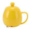 thumbnail image 3 of Taza de aislamiento eléctrico de 280 ml, taza de aislamiento portátil de acero inoxidable de gran calibre de 5 V, alimentada por USB, para viajes, color amarillo, 3 of 8
