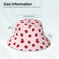 thumbnail image 3 of Fotbe Strawberry Sombrero Tipo Pescador con Estampado – Sombrero de Sol de Algodón de Moda para Playa, Golf, Pesca, 3 of 6