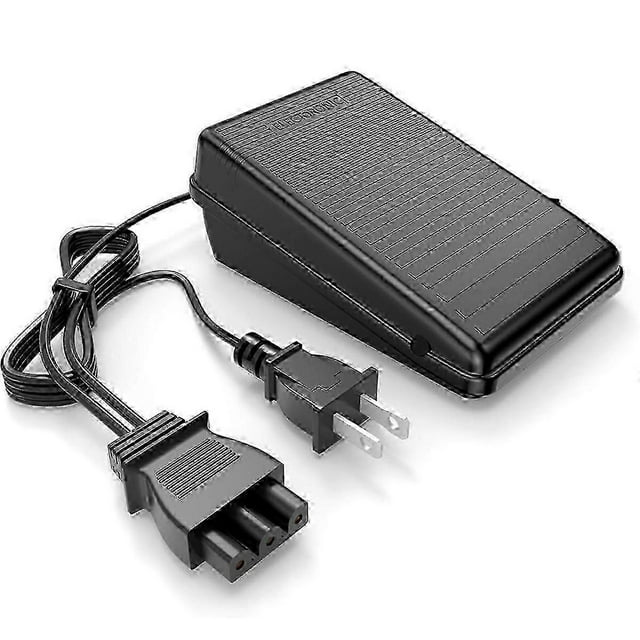 Sewing Machine Foot Pedal Power Cord Replacement for Singer, D Shape Plug for Singer 4452 4443 4432