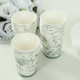 thumbnail image 4 of BalsaCircle 24 White Sage Green 9 oz French Toile Paper Cups Party Events Decorations, 4 of 8