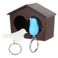 thumbnail image 2 of GOOHOCHY 1 Set Birdhouse Shaped Key Ring Holder Wall Mount Keychain Organizer for Home Dorm, 2 of 6