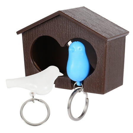 

1 Set Birdhouse Shape Key Ring Holder Wall Mount Keychain Holder for Home Dorm