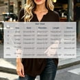 thumbnail image 3 of Women's Casual Long Sleeve Peplum Tops V Neck Button Front Shirts Soft Loose Fit Tunic Blouse with Flattering Waist Design Lightweight Everyday Wear Top for Work Travel and Weekend Outfits, 3 of 8