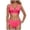 Pink, variant on Women's High Waist Bikini Set, Twist-Front Push-Up Two Piece Swimsuit,S