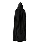 Zando Black Cloak with Hood Kids Hooded Cloak Cape Velvet Cloak Cape with Hooded for Party 100 cm
