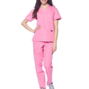 Dagacci Medical Uniform Unisex Scrubs Set Scrub Top and Pants