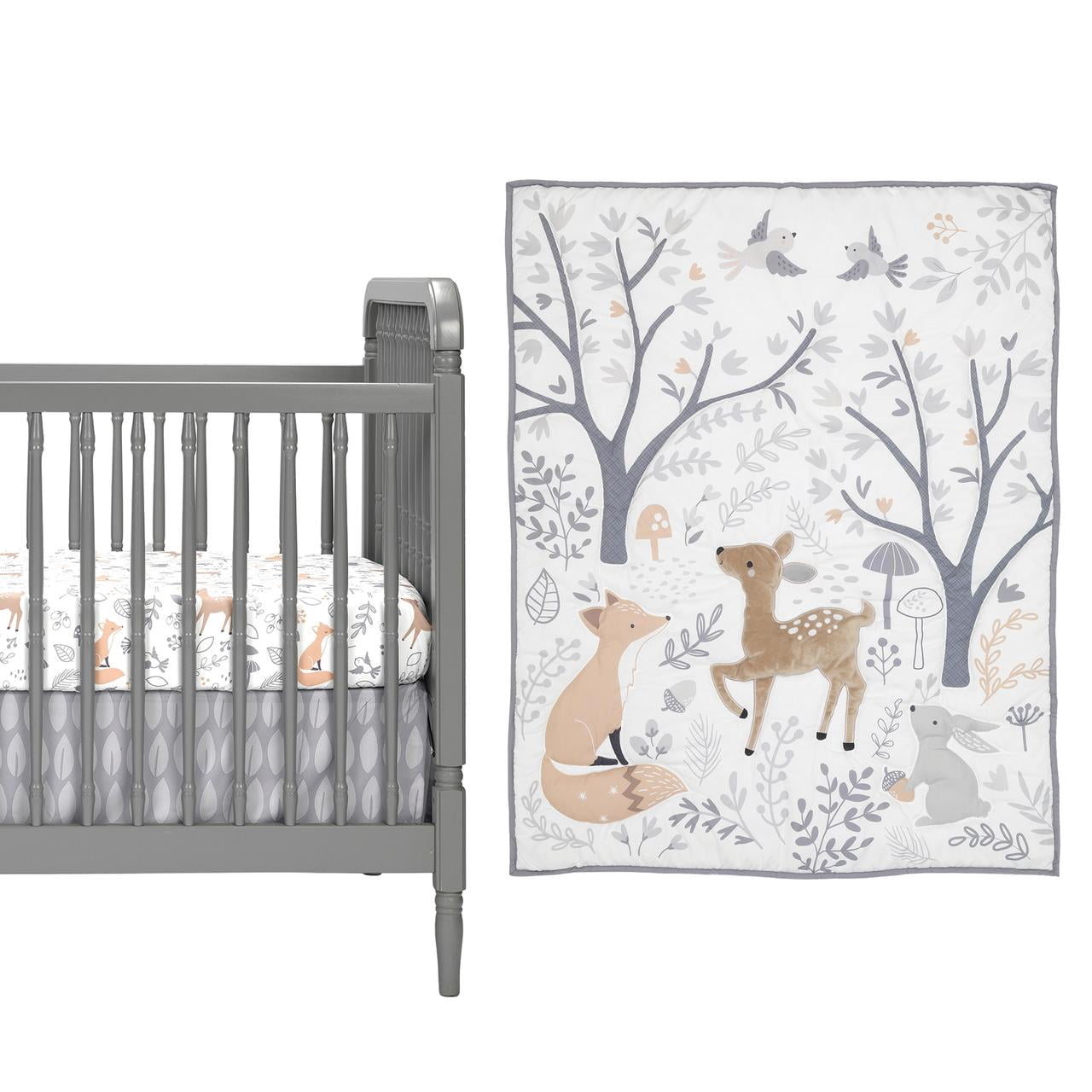 Bedtime Originals Ocean Mist Baby-Bettwäsche Set, 3-teilig – Mit Niedlichen Meerestieren, Fürs Kinderbett