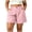#0011-Pink, variant on Ailaofu Women's Summer Plus Size Solid Color Shorts, High Waist Button Up Work Shorts, with Pockets, Casual Everyday Shorts