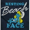 thumbnail image 2 of Smurfette Resting Beach Face Smurfs Women Crewneck Sweatshirt Brisco Brands S, 2 of 6