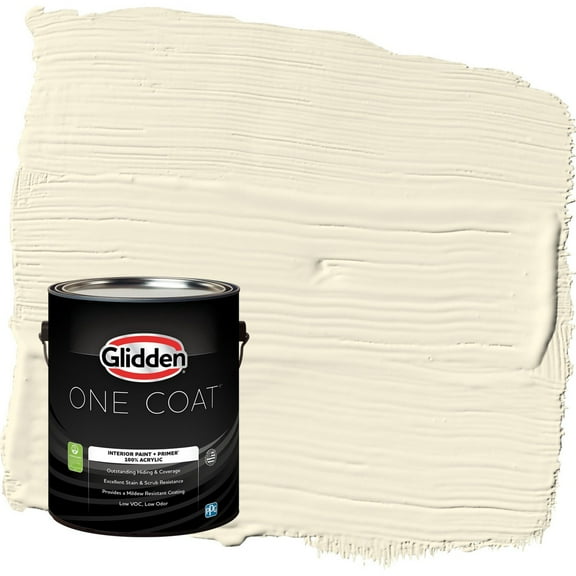 Glidden One Coat Mesa Beige / Yellow Eggshell Interior Paint with Primer, 1 Gallon