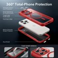 thumbnail image 3 of Funda de teléfono ESR para iPhone 15 Pro con vidrio templado rojo transparente, 3 of 8