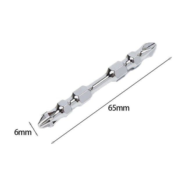 Double Head Screwdriver Bit Magnetic Cross Screwdriver Bits 65/100mm Non-Slip 65mm