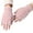 Pink, variant on Sunjoy Tech 1 Pair Half Finger Gloves Solid Color Super Soft Windproof Friendly to Skin Wear Resistant Keep Warm Washable Women Fluffy Gloves Stretchy Hand Warmer for Lady