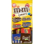 Angle View: M&M'S Chocolate Candy Fun Size Variety Assorted Mix Bag, 33.08 Ounce, 60 Pieces