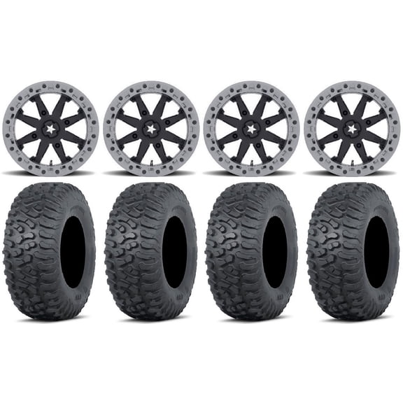 MSA Lok2 Beadlock 14" Wheels Black 30" Terra Hook Tires Polaris RZR XP 1000 / PRO XP / Ranger XP 900/1000