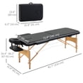 thumbnail image 3 of 2 Section Massage Table Bed Spa Facial Couch Table Foldable w/ Carry Case, 3 of 10