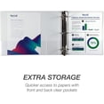 thumbnail image 5 of Samsill Durable 3 Inch Binder, , D Ring Binder, Customizable Clear View Binder, White, 4 Pack, Each Holds 625 Pages, 5 of 7