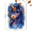 thumbnail image 3 of Qisvanset 12x16 Inch Blue Watercolor Unicorn Canvas Wall Art, Princess Fantasy Art Decor for Girl Nursery Room, 3 of 8