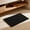 Black, variant on Boho Runner Rug, Long Herringbone Waffle Bathroom Rugs Non Slip Washable Super Absorbent Quick Dry Farmhouse Bath Mat, 72"x24" Khaki
