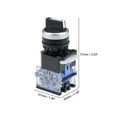thumbnail image 6 of Uxcell Rotary Selector Switch 2 Positions 2NO Momentary AC 600V 10A 22mm 7/8" Panel Mount 2pcs, 6 of 6