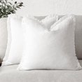 thumbnail image 1 of ZHAOCHENG Juego de 2 fundas de almohada decorativas de lino con flecos, acogedora funda de cojín estilo bohemio con borlas, suave y decorativa para sofá, cama, sala de estar, decoración del hogar, 18, 1 of 5