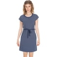thumbnail image 4 of Trespass Womens Casual Dress Lidia - Cap Sleeves, Round Neck with Soft Pleat, Yarn-Dyed Stripe, Tie Belt at Waist, 2 Hand Pockets, Keyhole Button Fastening at Back, 4 of 8
