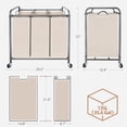 thumbnail image 3 of Clasificador de ropa STORAGE MANIAC 136L con ruedas giratorias, color beige, 3 of 7