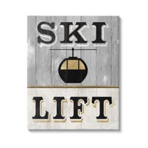 Stupell Industries Ski Lift Winter Sports Graphic Art Gallery Wrapped Canvas Print Wall Art, Design by Livi Finn