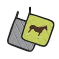 thumbnail image 2 of Caroline's Treasures Percheron Horse Green Pair of Pot Holders, 2 of 3