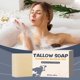 thumbnail image 1 of Barra de jabón de glicerina hidratante natural con extractos de plantas 120 g - Jabón facial y corporal limpiador suave para pieles sensibles y secas, fórmula iluminadora y calmante con 40% de, 1 of 8