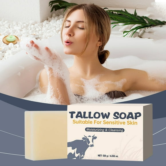 Barra de jabón de glicerina hidratante natural con extractos de plantas 120 g - Jabón facial y corporal limpiador suave para pieles sensibles y secas, fórmula iluminadora y calmante con 40% de