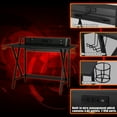 thumbnail image 4 of Costway Gaming Desk All-In-One Professional Gamer Desk Cup Headphone Holder Power Strip, 4 of 8