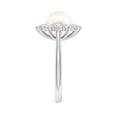 thumbnail image 3 of Angara Princess Diana Inspired Freshwater Cultured Pearl Ring in 14K White Gold for Women | June Birthstone Jewelry for Her, 3 of 8