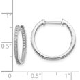 thumbnail image 2 of 14K White Gold Polished Diamond In/Out Hinged Hoop Earrings (18 X 19) Made In India em5424-010-wa, 2 of 5