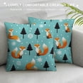 thumbnail image 3 of Qinduosi Throw Pillow Cover Soft Cute Cartoon Pillow Case Cushion Cover for Living Room Bedroom Nature Wild Animal Decorative Throw Pillowcase for Sofa Couch Chair White, 3 of 5