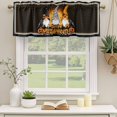 thumbnail image 2 of Halloween Curtain Valances for Windows, Kitchen Valance Window Treatments Panel 2 Pack, Gnomes Horror Pumpkin Bat Black Birds Dots Rod Pocket Short Curtains for Bathroom Bedroom 60 x 18 Inch, 2 of 8