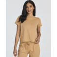 thumbnail image 3 of Real Essentials 2 Pack: Women's Cotton Pajamas Short Sleeve Tops and Capri Pants Pajama Sets with Pockets (Available In Plus), 3 of 6