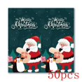 thumbnail image 1 of 10-50 unids/pack pegatinas de Feliz Navidad 5x10cm rectángulo rojo decoración de caja de regalo de Navidad sello adhesivo lindo Santa pegatinas papelería, 1 of 4