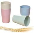 thumbnail image 1 of Vaso reutilizable irrompible ecológico para adultos, de paja de trigo, biodegradable, saludable, juego de 5 vasos multicolor, apto para lavavajillas., 1 of 7