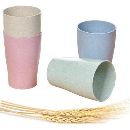 

Eco-friendly Unbreakable Reusable Drinking Cup for Adult Wheat Straw Biodegradable Healthy Tumbler Set 5-Multicolor Dishwasher Safe