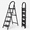 Black/Arched, variant on LIFERECORD 3 Step Ladder, Heavy Duty Step Stool with Safe Anti-Slip Pedals, Compact Steel Folding Ladder for Home, Kitchen&Garage 800lbs Capacity