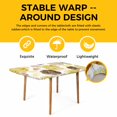 thumbnail image 4 of Yellow Ombre Spring Floral Table Cloths for 5 Foot Rectangle Tables, Summer Botanical Flowers Patio Waterproof Elastic Fitted Tablecloths, Washable Rectangular Table Cover for Camping, 4 of 8