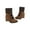 Khaki, variant on Fesfesfes Boots for Women Large Season Winter Bow Shaped Elevated Wedge Heel Mid Heel Wide Mouth Wool Tube Snow Boots 36(US:5.5)