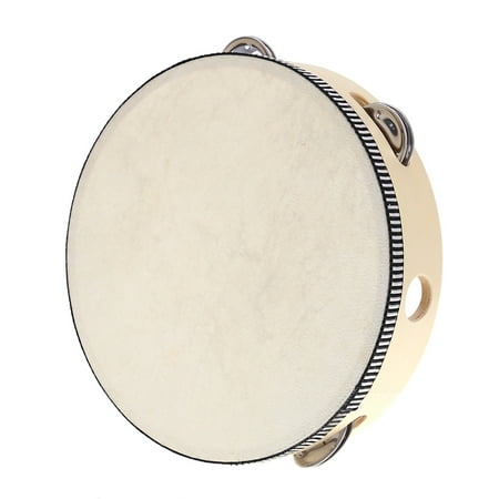 Abody 8 Inch Tambourine Percussion Drum Early Education Instrument Musical Toy Gift for Child Toddler Adult Senior